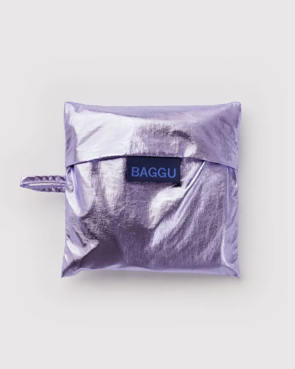 Standard Baggu - Lavender Metallic - Material: ripstop-nylon