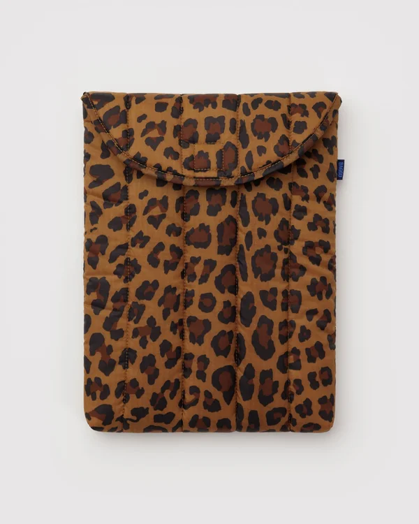 Puffy Laptop Sleeve 13"/14" - Leopard - Size: OS