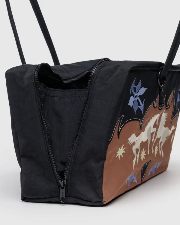Medium Nylon Bowler Bag - Sale - Western Appliqué