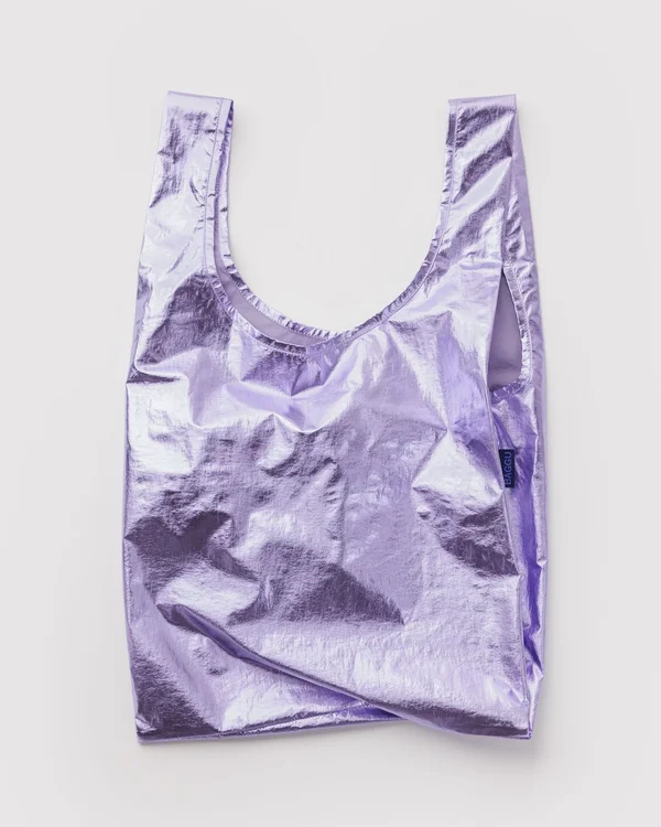 Standard Baggu - Lavender Metallic - Material: ripstop-nylon