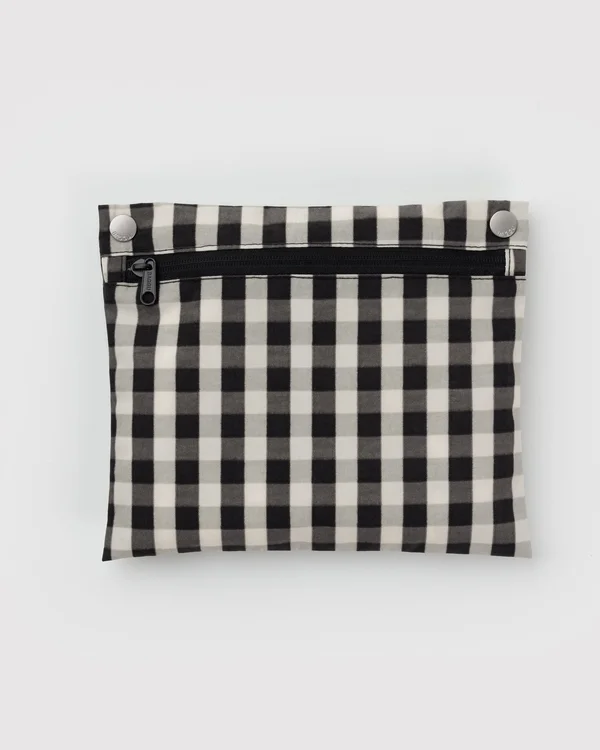 Cloud Bag - Black And Cream Gingham - Material: heavyweight-nylon