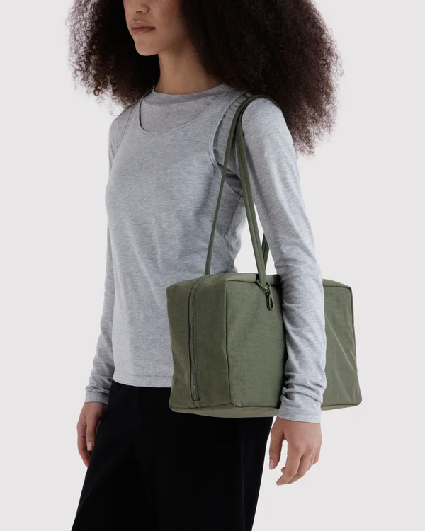 Medium Nylon Bowler Bag - Caper - Material: heavyweight-nylon