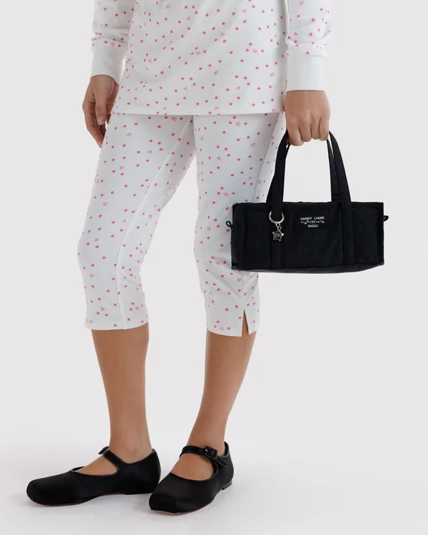 Mini Nylon Market Bag - Black - Material: heavyweight-nylon
