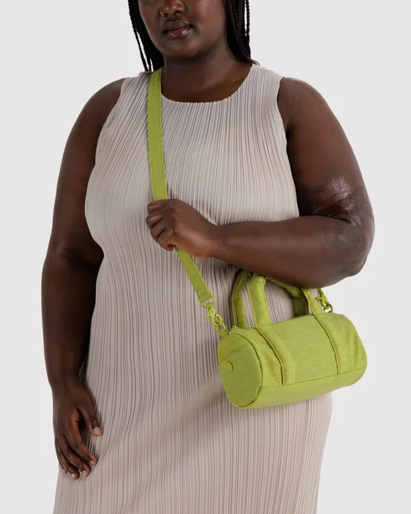Small Nylon Duffle Bag - Chartreuse - Material: heavyweight-nylon