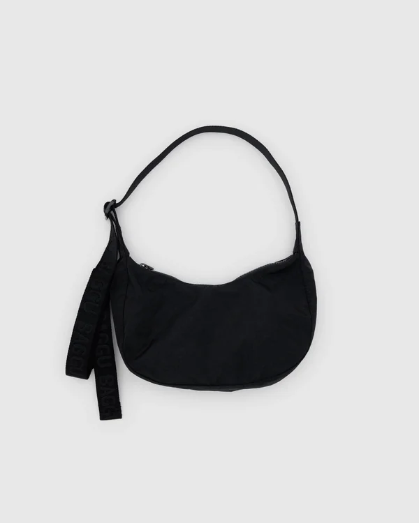 Small Nylon Crescent Bag - Black - Material: heavyweight-nylon