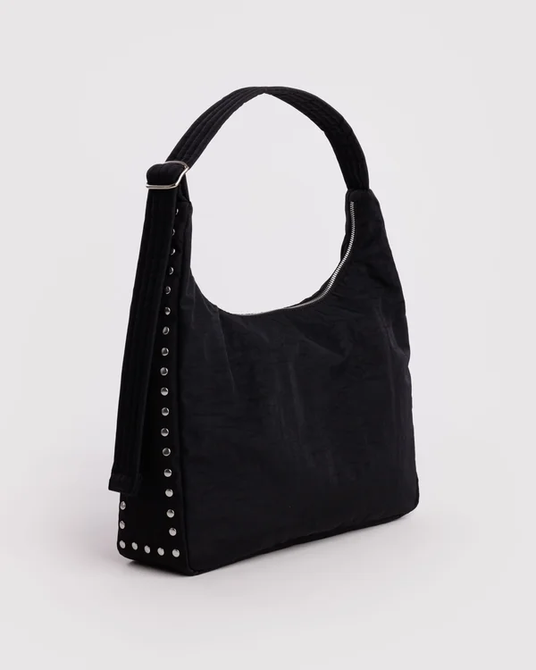 Nylon Shoulder Bag - Studs