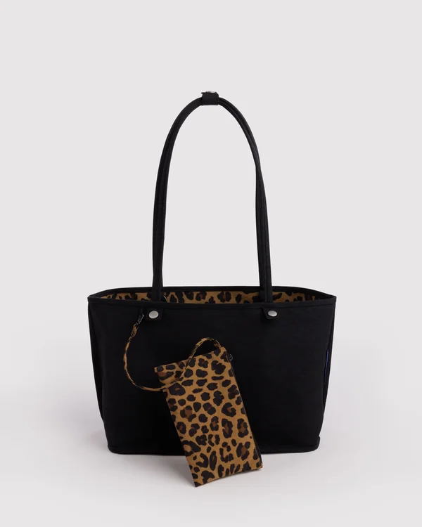 Medium Nylon Reversible Tote - Leopard Mix - Size: OS