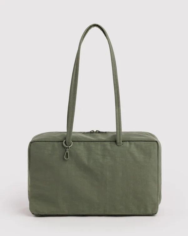 Medium Nylon Bowler Bag - Caper - Material: heavyweight-nylon