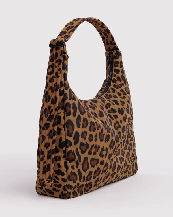 Nylon Shoulder Bag - Leopard - Material: heavyweight-nylon