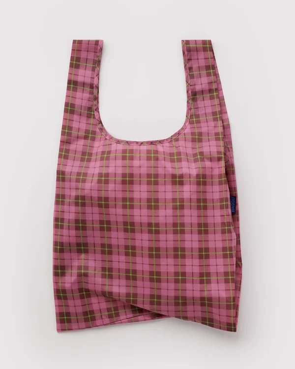 Standard Baggu - Azalea Pink Tartan - Size: OS