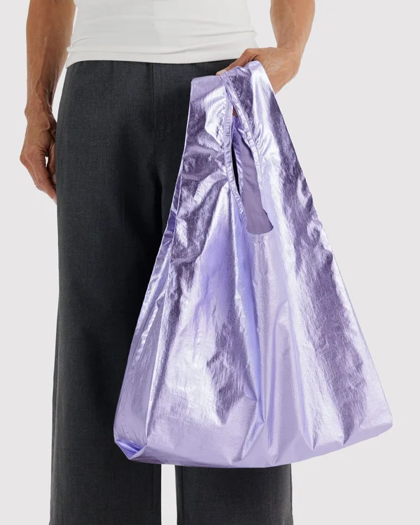 Standard Baggu - Lavender Metallic - Material: ripstop-nylon