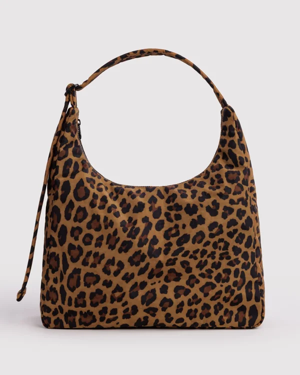 Nylon Shoulder Bag - Leopard - Material: heavyweight-nylon