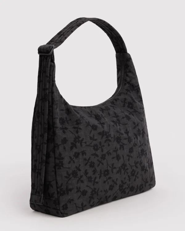 Nylon Shoulder Bag - Charcoal Ditsy Floral