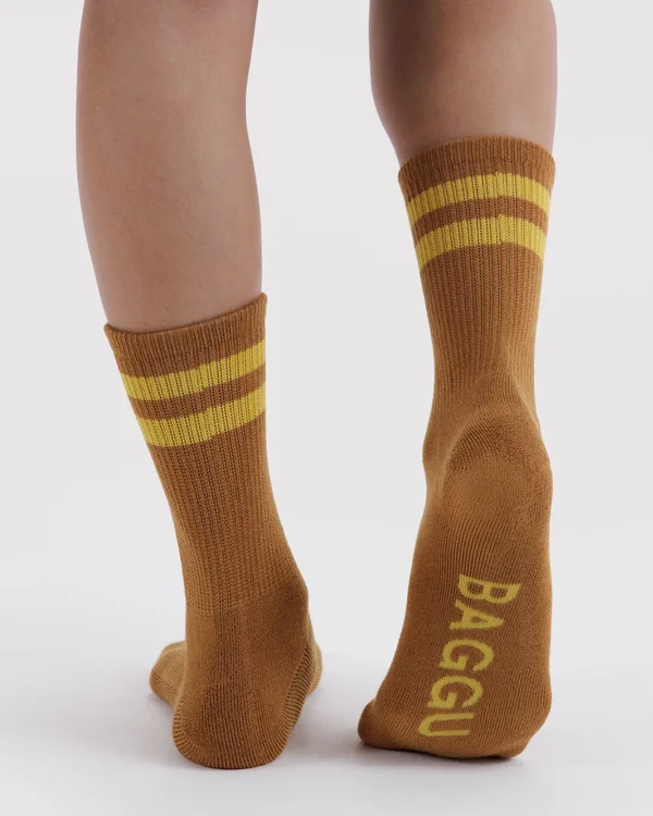Ribbed Sock - Toffee Stripe - Size: OS