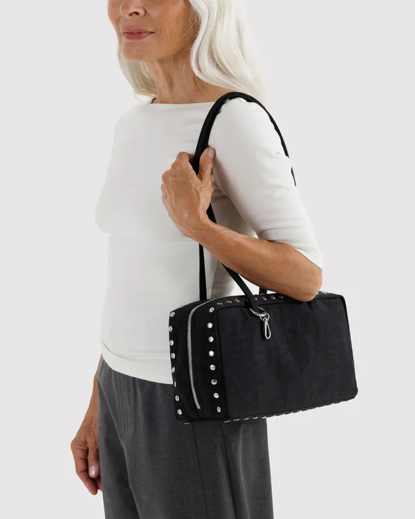 Nylon Bowler Bag - Studs